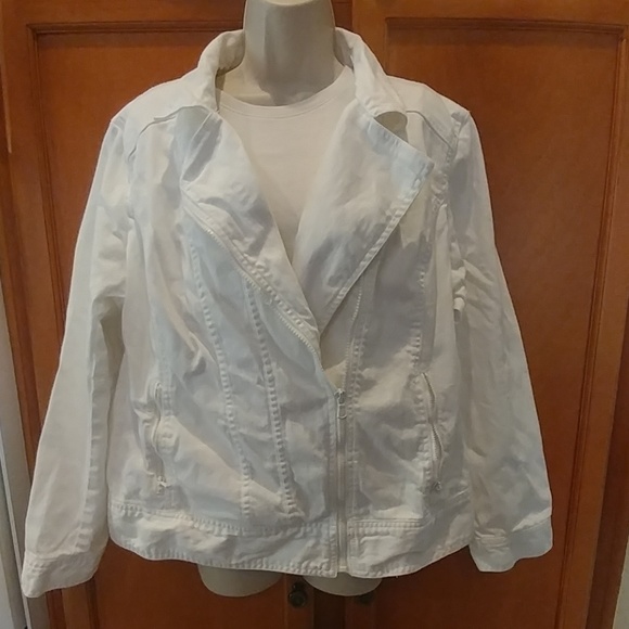 Chico's Jackets & Blazers - Chico's Moto Jean Jacket size 3 Chico's Jackets & Blazers - Chico's Moto Jean Jacket size 3